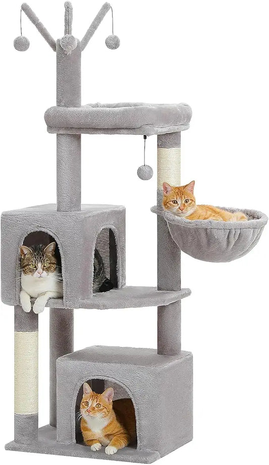 Image of 53-Inch Green Cat Tree with 2 Condos for Indoor Cats,Cat ... from Edmene LLC