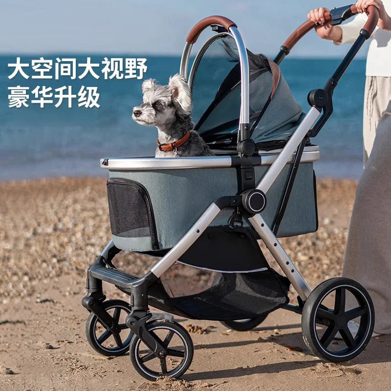 Separation Pet Trolley Dog Show Stroller Luxury 4 Wheels ...