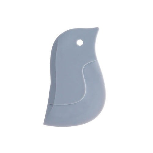 Cute Penguin Shape Baking Soft Blade Scraper Oil Dish Plate Scraping