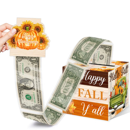 Thanksgiving Money Gift Boxes for Cash Pull Happy Thanksgiving Money Pull Box Happy Thanksgiving Money Box Pull Money Gift Boxes for Cash Perfect Cash Thanksgiving Gifts for Kids Women Men