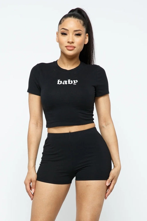 Image of 2 Pieces Short Sleeve Outfits Sets Sexy Active 760822521 from Edmene LLC