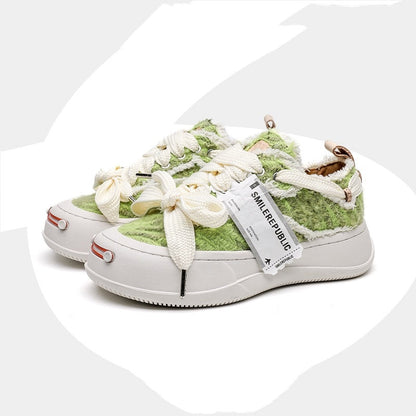 UrbanEdge™ – Green Canvas Platform Sneakers (K-Edition)