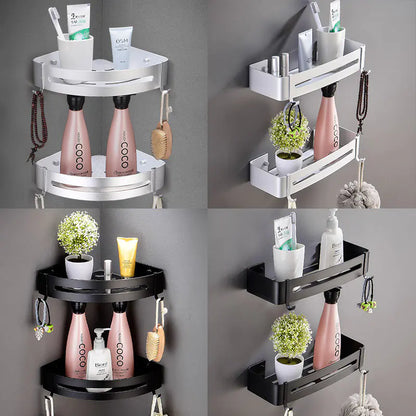 No-Drill Bathroom Storage Rack