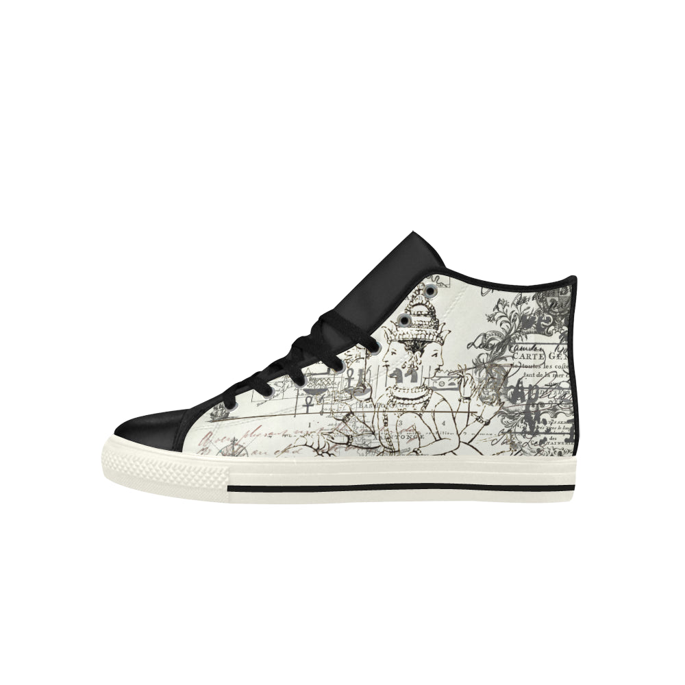 Image of MAP AND SOME ILLUSTRATIONS High Top Action Leather Men's ... from Edmene LLC