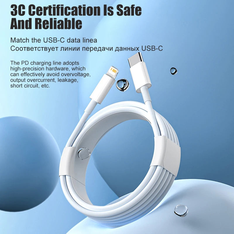 Image of Pd 30W Usb Type C Cable For Apple Iphone 16 15 13 12 11 14 Pro Max Plus Iphone Charger Cable Fast Charging Usb Cable Accessories from Edmene LLC