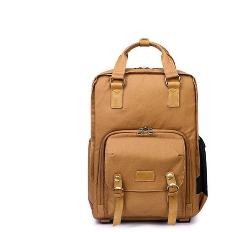 Professional Simple Light Canvas Fashion Camera Backpack