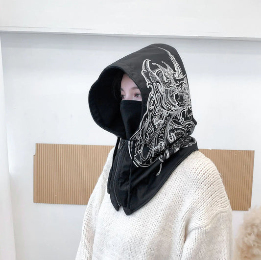 Thickened Female Graffiti Ski Helmet Cover Cap