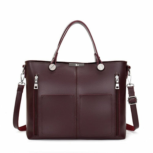 Image of Double Pocket Crossbody Stitching Shoulder Bag 1559444391 from Edmene LLC
