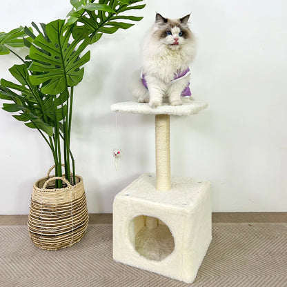 Image of Yxt Pet Supplies Natural Sisal Cat Climbing Frame Square Flannel Cat Nest Home Decorations from Edmene LLC