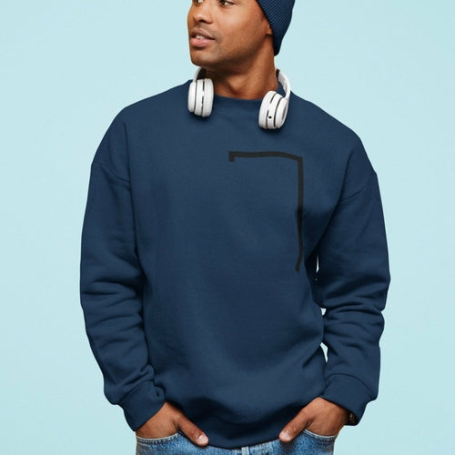Image of Mens Angled Logo Crewneck Sweatshirt 1284459680 from Edmene LLC