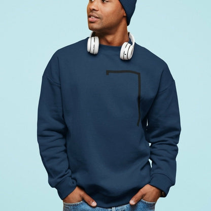 Image of Mens Angled Logo Crewneck Sweatshirt 1284459680 from Edmene LLC