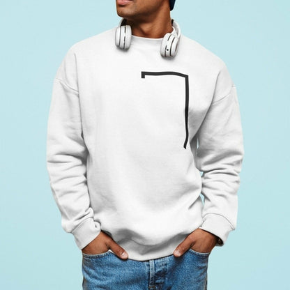 Image of Mens Angled Logo Crewneck Sweatshirt 1284459680 from Edmene LLC