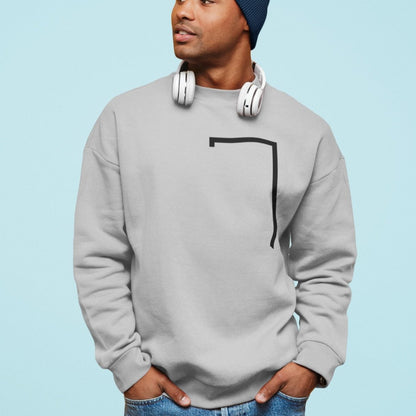 Image of Mens Angled Logo Crewneck Sweatshirt 1284459680 from Edmene LLC