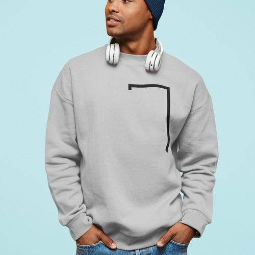 Image of Mens Angled Logo Crewneck Sweatshirt 1284459680 from Edmene LLC