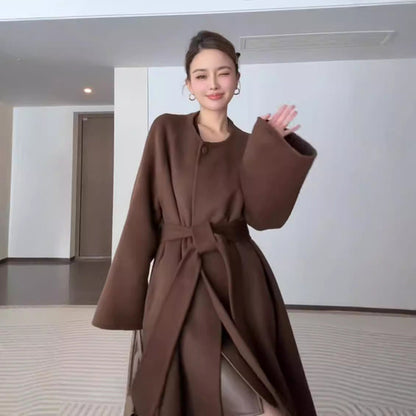 Women's Reversible Cashmere Coat – Elegant & Versatile Winter Style