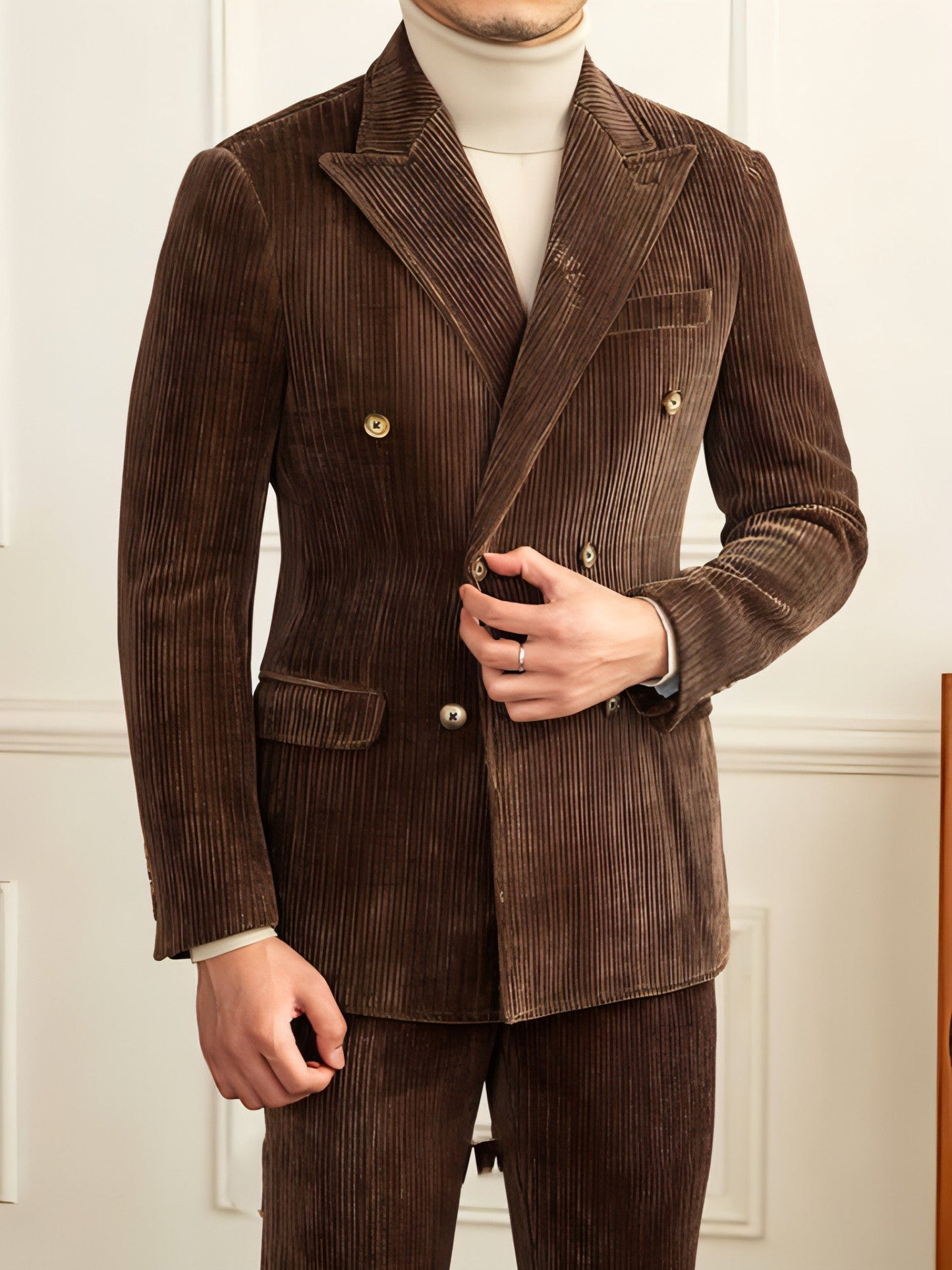 Caverton™ – Double-Breasted Luxury Suit (Autumn Edition)
