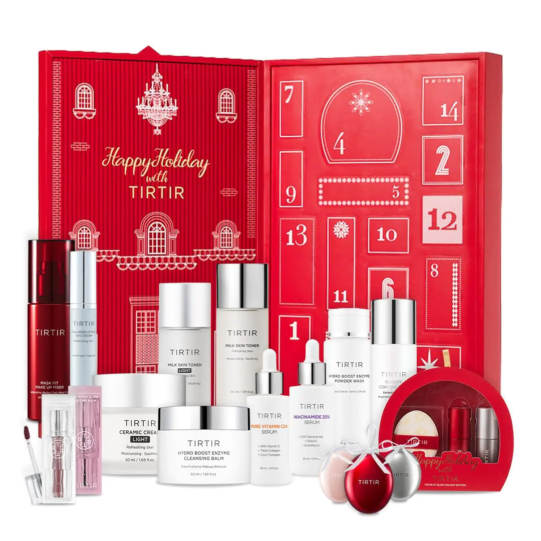 TIRTIR Advent Calendar 2024 | 16 Days of Holiday Gift Set for Women Skincare and Makeup Set Stocking Stuffers Skincare & Cosmetic Christmas Gift for Her 2024 Limited Edition