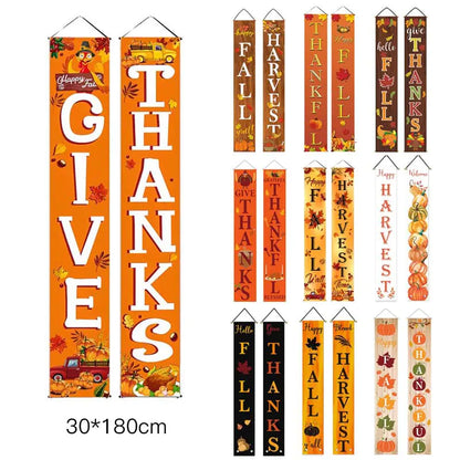 Thanksgiving Banner Custom Fall Door Decoration