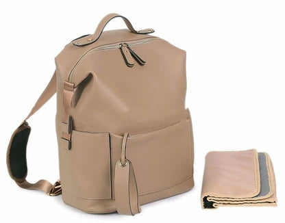 PU Leather Casual Mommy Backpack