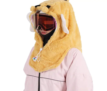 Cute Rabbit Ski Face Helmet Cap