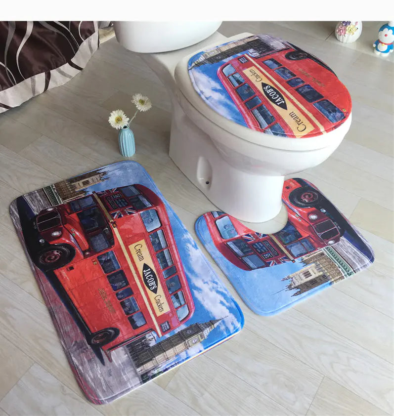 European Style Bathroom Mat for Restroom Decor