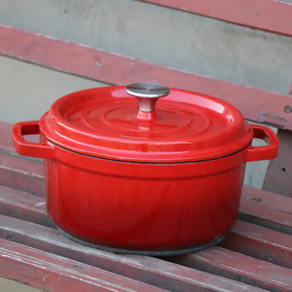 Handmade Cast Iron Pot, Dutch Oven, Soup Pot, Enamel Cookware