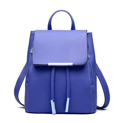 High Quality Solid Color College Style Casual Backpack