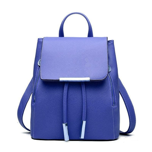 High Quality Solid Color College Style Casual Backpack