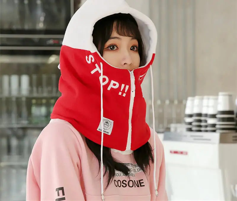 Cute Rabbit Ski Face Helmet Cap