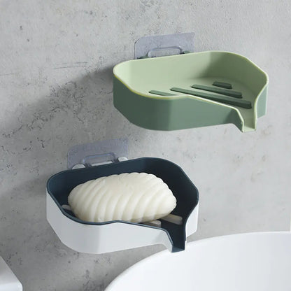 Multifunctional Drain Soap Box with Hook for Bathroom