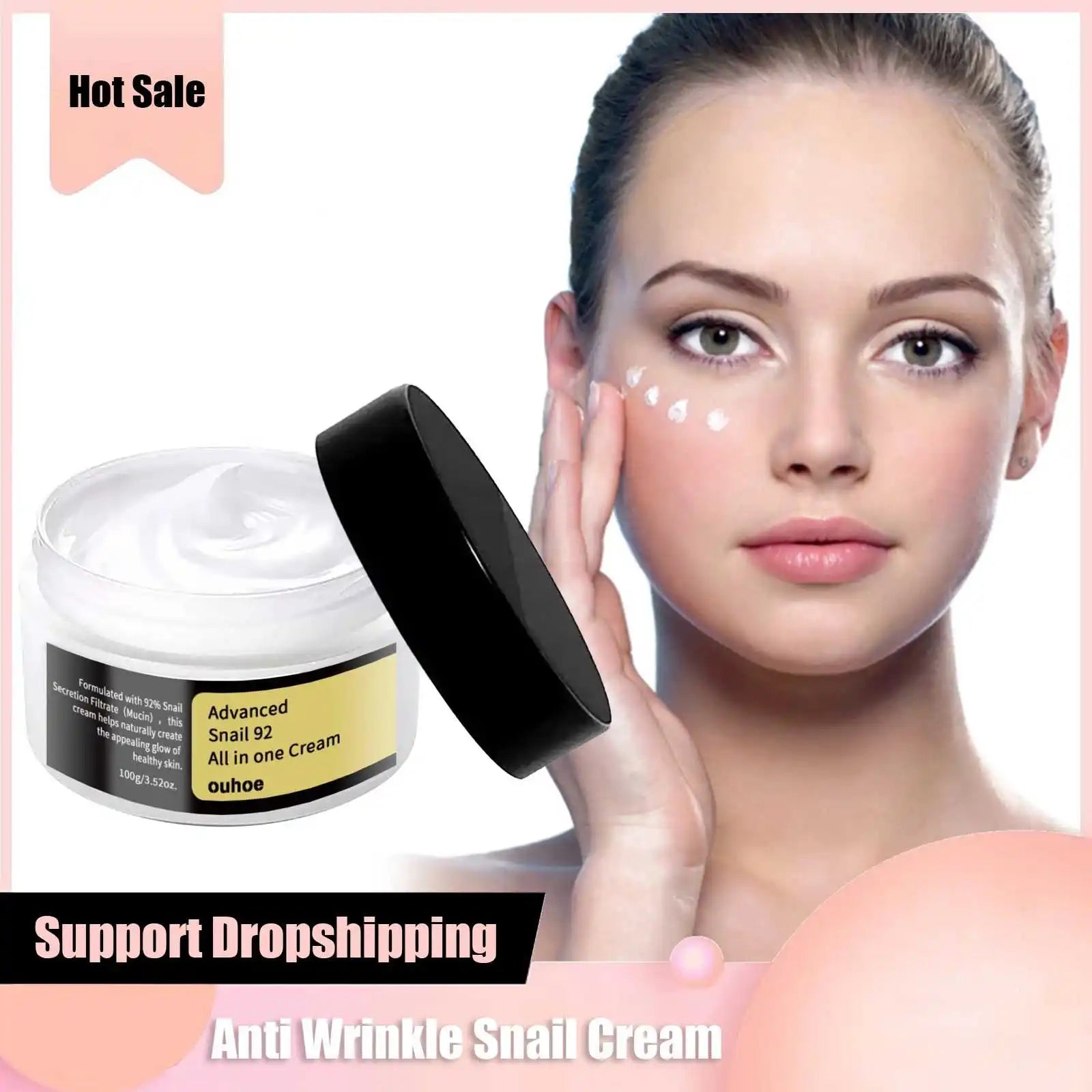 Image of Anti Wri-nkle Cream Snail Serum Face Moisturizer Anti A-g... from Edmene LLC