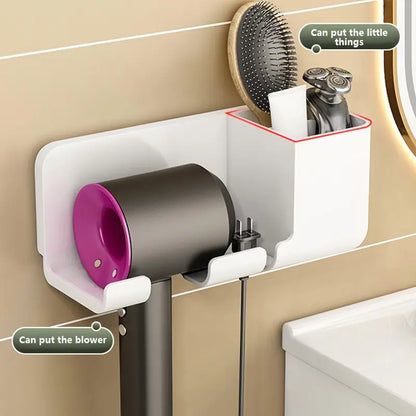 Wall Mounted Bathroom Storage Holder for Hair Tools