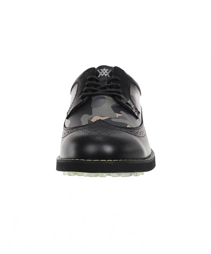 Image of Anew Golf Mens Camo Wingtip Brogue Shoes Black 1468705852 from Edmene LLC