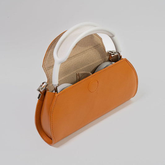 Leather Case-Bag for AirPods Max (Black / full-grain)