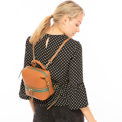 Image of Ashley Small Brown Leather Backpack Women 104731311 from Edmene LLC