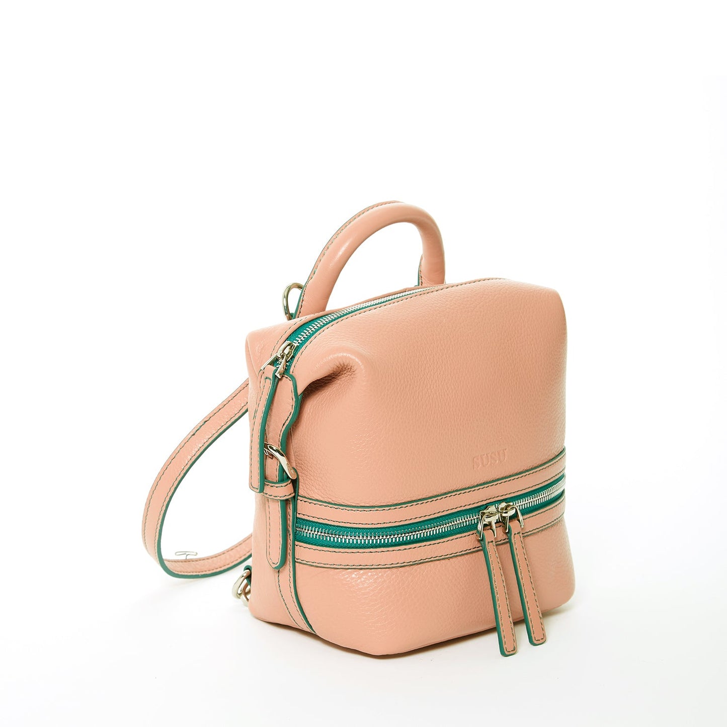 Image of Ashley Light Pink Leather Backpack Purse 1150023940 from Edmene LLC