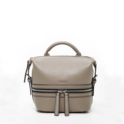 Image of SUSU Gray Leather Backpack Purse for Women Convertible Cr... from Edmene LLC