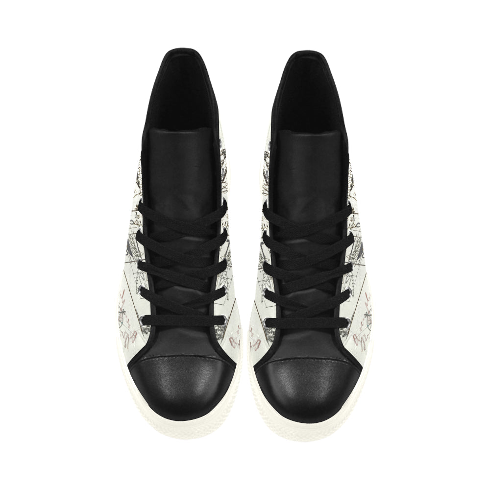 Image of A Map And Some Illustrations Aquila High Top Action Leather Mens Shoes Model 027 654494185 190448414 from Edmene LLC