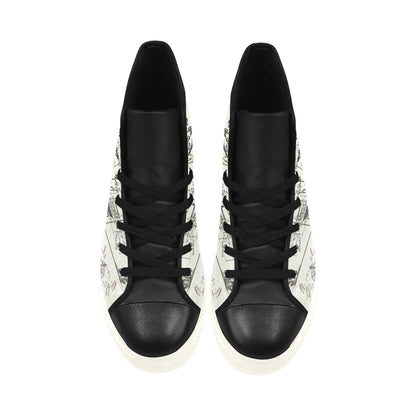 Image of A Map And Some Illustrations Aquila High Top Action Leather Mens Shoes Model 027 654494185 190448414 from Edmene LLC