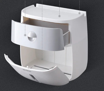 Tissue Box and Bathroom Storage Organizer Shelf