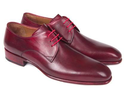 Image of Paul Parkman Burgundy Hand Painted Derby Shoes (ID#633BRD72) from Edmene LLC