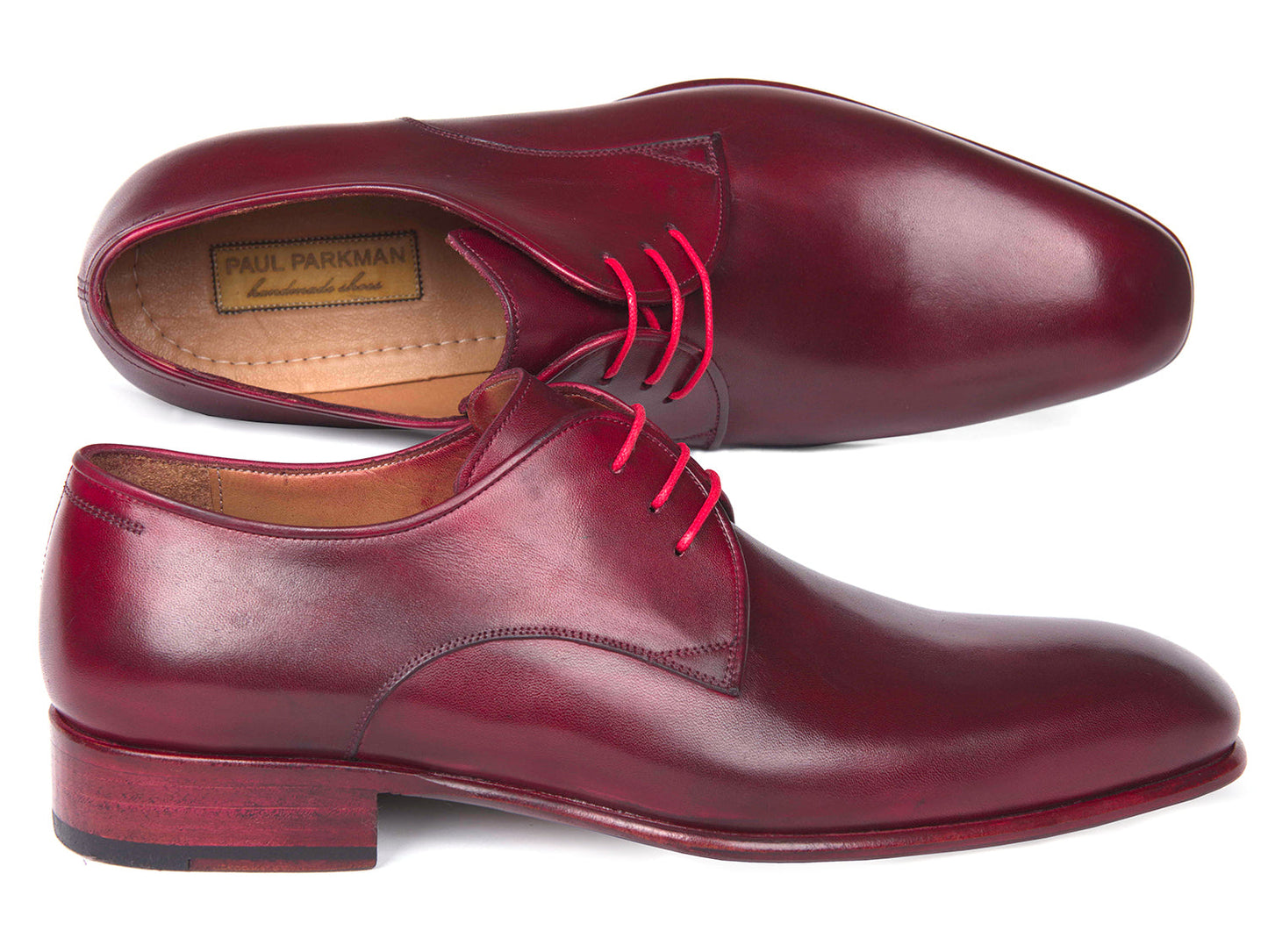 Image of Paul Parkman Burgundy Hand Painted Derby Shoes Id 633Brd72 1153743718 from Edmene LLC
