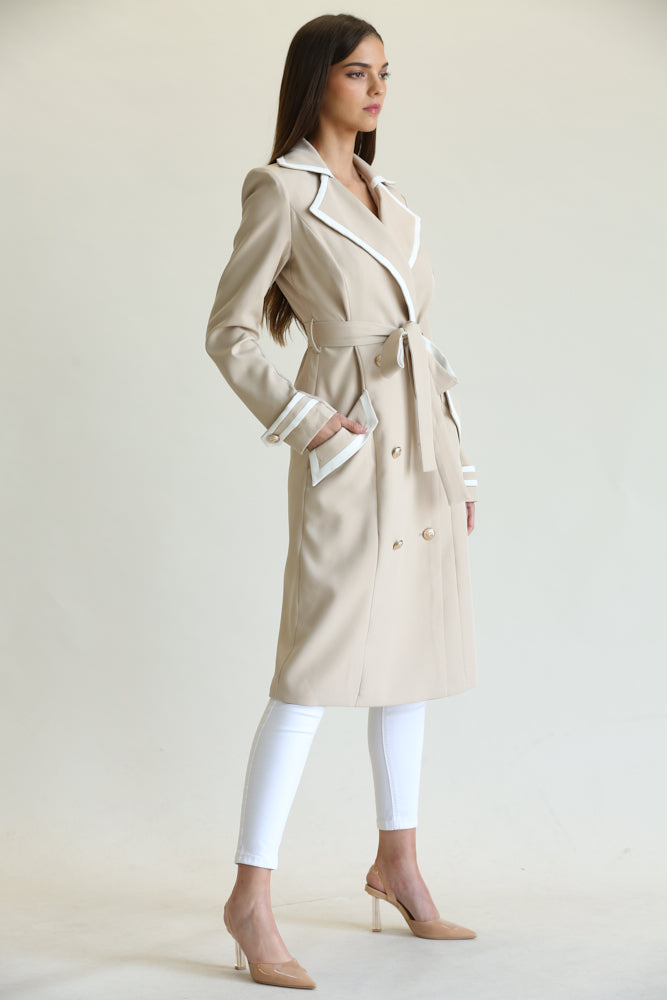 Image of Long Belted Coat For Women 123237943 from Edmene LLC