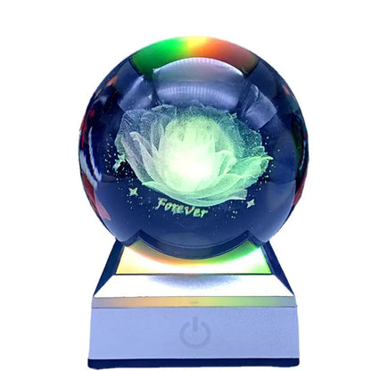 Luminous Crystal Ball Night Light for Bedroom Decor