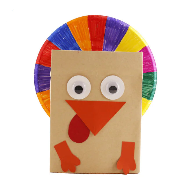 Thanksgiving DIY Turkey Puppet Craft for Kids