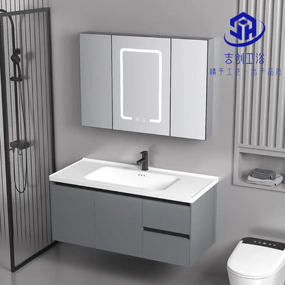Elegant Drawer Bathroom Cabinet with Ceramic Sink Combo