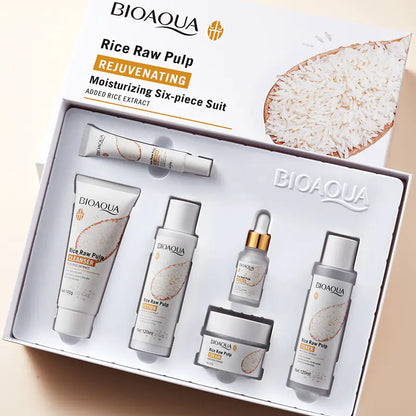 BIOAOUA Rice Essence Hydrating Skincare Set (6 Pieces)