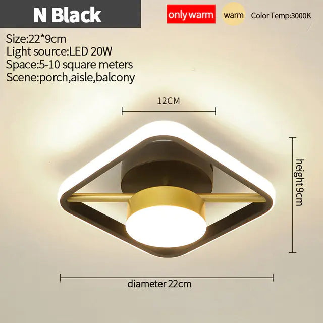 Nordic LED Ceiling Lights for Home, Bedroom & Corridor