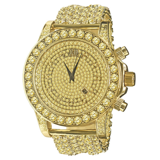 Image of BURNISH CZ ICED OUT WATCH | 5110294 from Edmene LLC