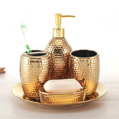 Modern Ceramic 5-Piece Bathroom Accessory Set